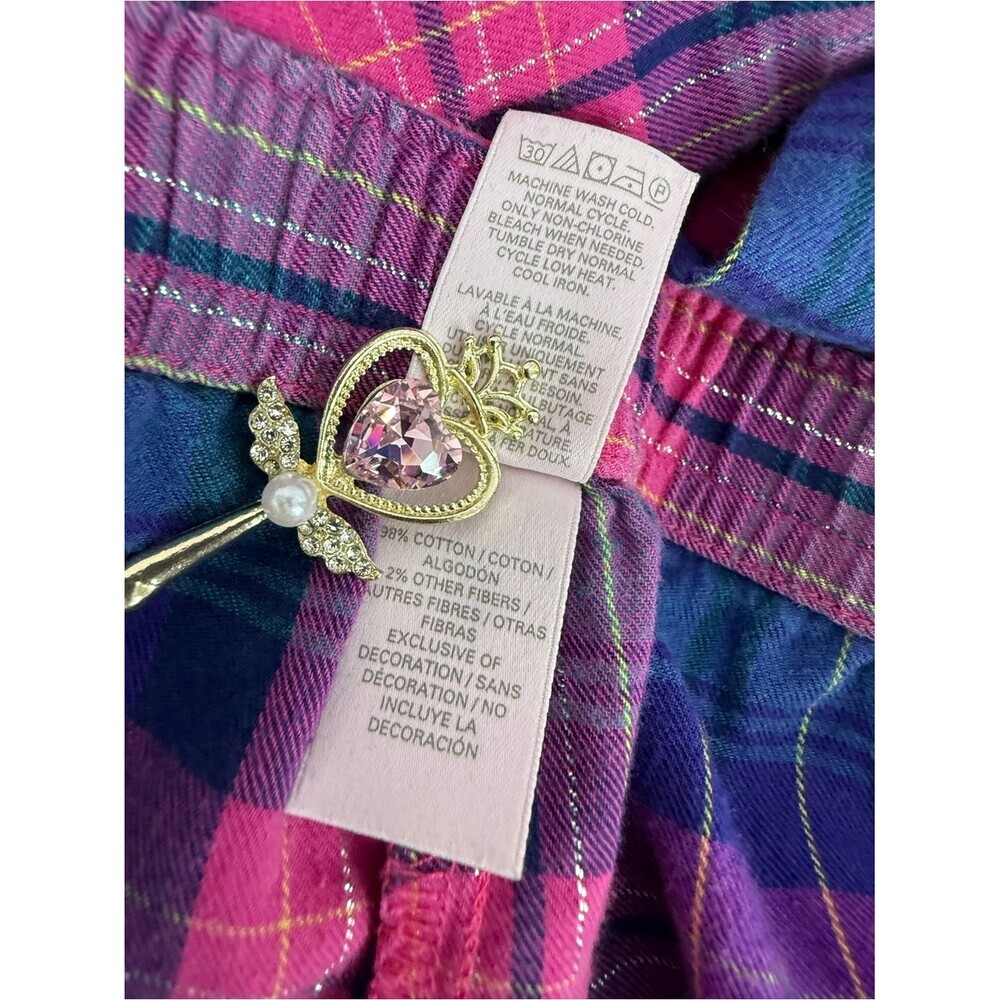 Victoria's Secret Pink and Blue Plaid pants Pajama Pants PJ - Picture 7 of 9